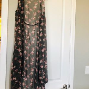 Floral sheer long cover